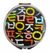 Mykoreangift Miroir de Poche Alphabet Coréen. Rond