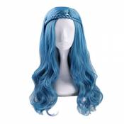 Ani·Lnc Wig Womens Wig Wave Long with Braid Halloween