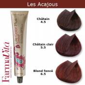 Coloration cheveux FarmaVita - Tons Acajous Châtain