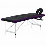 Vidaxl vidaXL Table de massage pliable 4 zones Aluminium
