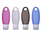4 Pieces Portable Silicone hanging Travel Bottles Organizers