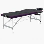 Vidaxl vidaXL Table de massage pliable 3 zones Aluminium