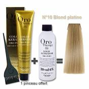 Lot coloration cheveux 100 ml Oro Therapy blond platine