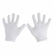 Lot de 2 paires de gants en coton - Unisexe - Blanc