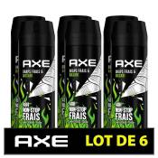 AXE Déodorant Homme Draps Frais & Wasabi Bodyspray - 48h de Fraîcheur Non-Stop - Antibactérien - Lot de 6 x 200 ml - 1,2 L