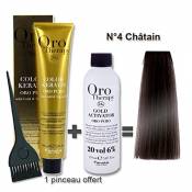 Lot coloration cheveux 100 ml Oro Therapy châtain