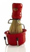 Omega 49.18 - 10049 Brush, Stand and Bowl Set: Red