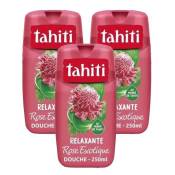 Lot de 3 gels douche Tahiti Monoî Rose exotique -