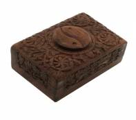Boîte à bijoux Tarot Yin Yang - En bois sculpté