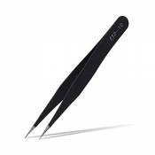 1 Pc ESD Safe Stainless Steel Anti-Static Tweezers