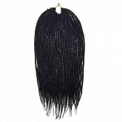 Coolbers 18 pouces Crochet Twist cheveux noirs sénégalais