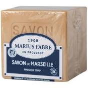 MARIUS FABRE Savon de marseille filmé - Sans huile de palme - 400 g - Blanc