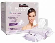 Kirkland Signature Daily Facial Towelettes 150 pre-moistened
