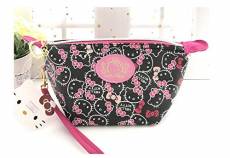 Hello Kitty Cosmetic Bag Makeup Pouch Black Kitty