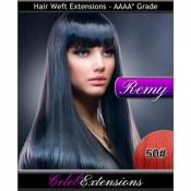 45,7 cm 50 # Cerise Indiens 100% humains Remy Hair