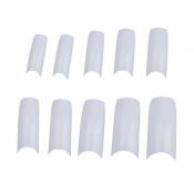 SODIAL(R)500 Capsules Tips Blanche Ongles Faux Gel