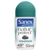 SANEX Déodorant Natur Protect extra efficacité Pierre d'alun bille - 50 ml