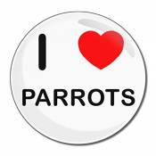 I Love Parrots - Miroir compact rond de 77 mm