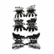 MINI BUTTERFLY PLASTIC HAIR CLAMPS CLIPS BLACK TORT