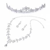 Frcolor Strass décoration Wedding Bridal Crown collier