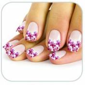 Faux ongles petits papillons roses