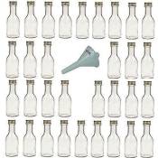 Viva Haushaltswaren Lot de 32 petites bouteilles en