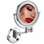 HLEF Miroir de Maquillage Grossissant 10x, Miroir de