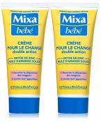 Mixa Bébé Crème pour le Change Lot de 2 x 100 ml