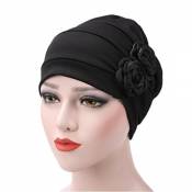 Bigood Femme Bonnet Doux Chapeau Fleur pour Cancer