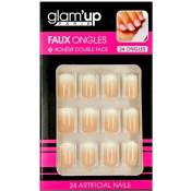 GLAM UP - Faux Ongles + Adhesifs - French Degrade Blanc