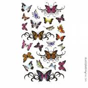 Tatouage Temporaire Femme Papillon Multicolore Autocollant