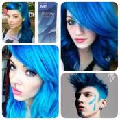 Coloration Bleu pour Cheveux - Teinture capillaire DIY Couleur Bleu A41