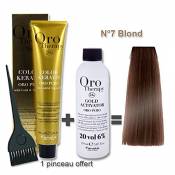 Lot coloration cheveux 100 ml Oro Therapy blond 7/