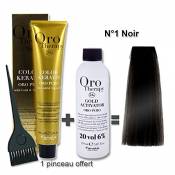Lot coloration cheveux 100 ml Oro Therapy noir 1/ +