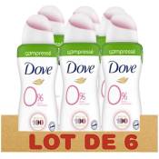 DOVE Lot de 6 Déodorants Femme Compressé Invisible Care - 100ml