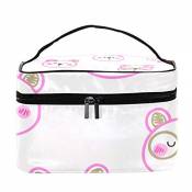 TIZORAX Shy Bubbies in Pink Bow Cosmetic Bag Travel