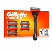 Gillette Fusion 5 Rasoir Homme + 5 Lames de Recharges