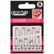 Lot de stickers Etoiles Diamants pour ongles - Nail