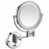 8 Pouces Miroirs de Maquillage Mural LED Miroir à