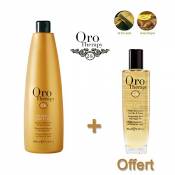 Lot shampooing illuminant 1000ml Oro Therapy avec fluide