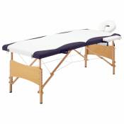 Vidaxl vidaXL Table de massage pliable 2 zones Bois