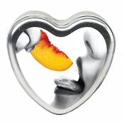 Earthly Body Edible Heart Massage Oil Candle, Peach,