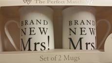 Lot de 2 mugs Mrs et Mrs, excellent cadeau pour leur