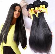Meylee Pérou Hair Weave 3 Bundles Soie Straight Hair