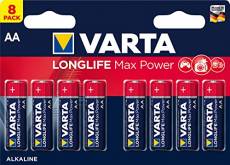 VARTA Longlife Max Power AA Mignon LR6 Alkaline Batteries (8-pack) - Made in Germany - ideal for toys and everyday devices