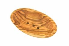 D.O.M. Plat de savon en bois d'olivier environ 10 cm.