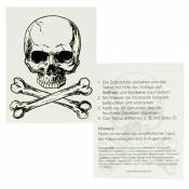 2 x Skull Tattoos - Tatouage de crâne en Noir - Skull