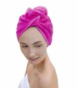 Carenesse cheveux turban tête rose avec bouton, 100%