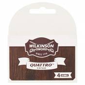 Wilkinson Quattro Wood Vintage Lames 4 Unités