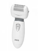 AEG PHE 5670 - Rape électrique anti-callosités - Tête flexible - Boîtier résistant à l'eau - Facile à nettoyer - Blanc/gris